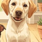 Labrador puppy beside a new puppy checklist of essentials to buy before day one