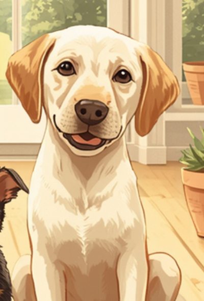 Labrador puppy beside a new puppy checklist of essentials to buy before day one